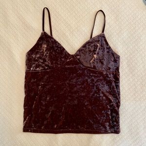 Crushed velvet eggplant camisole. Size Small.